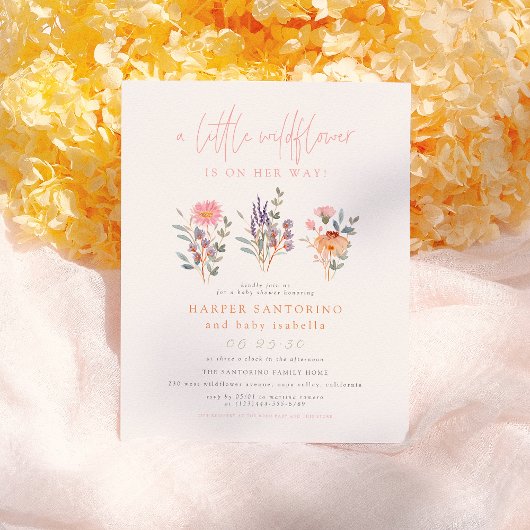 Een klein Baby shower voor wilde bloemen