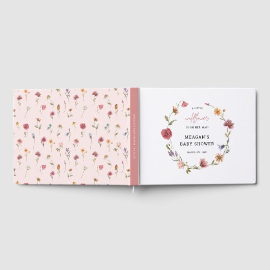 Een klein Baby shower voor wilde bloemen Gastenboek (Volledig)