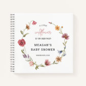 Een klein Baby shower voor wilde bloemen Notitieboek (Voorkant)