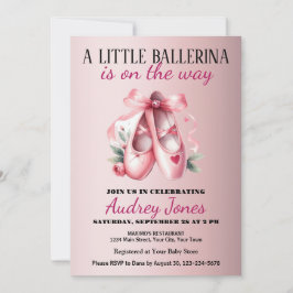 Een Klein Ballerina Is Op Komst Baby Shower Kaart