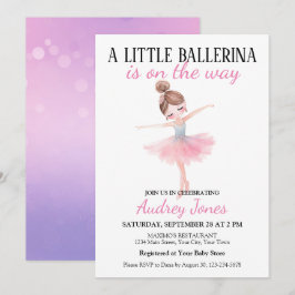Een Klein Ballerina Is Op Komst Baby Shower Kaart