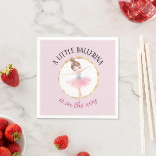Een Klein Ballerina Is Op Komst Baby Shower Servet