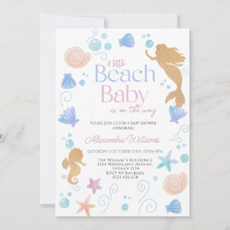 Een klein Beach Baby Baby shower Kaart