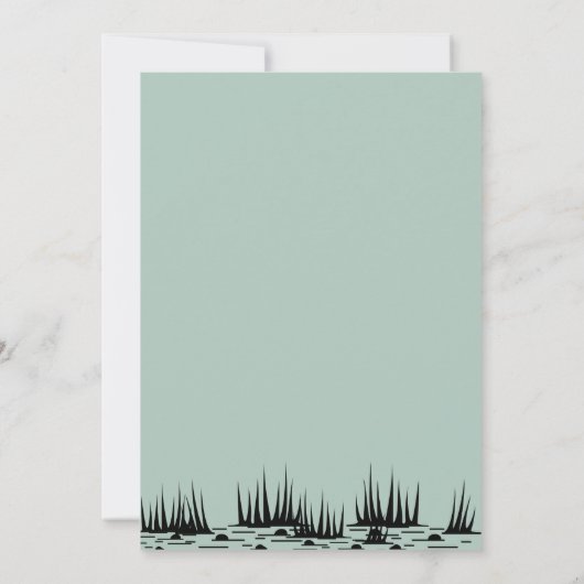 Een klein Beer is onderweg naar het Baby shower Kaart (Achterkant)