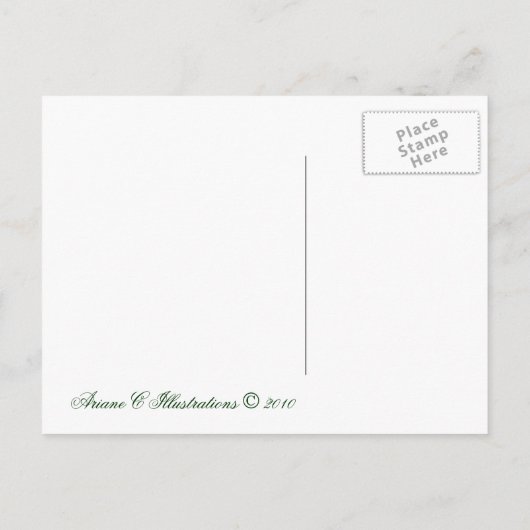 Een klein beer met honing, Hallo. Briefkaart (Achterkant)