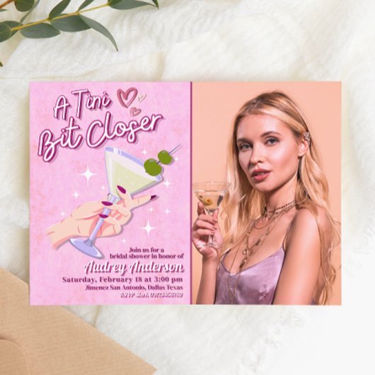 Een klein beetje dichter Martini Vrijgezellenfeest Kaart