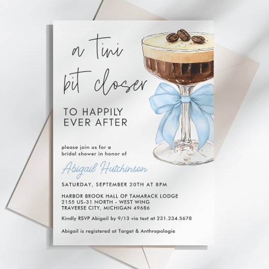 Een klein beetje dichterbij Bow Espresso Martini B Kaart