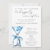 Een klein beetje dichterbij Chic Blue Martini Vrij Kaart (Voorkant)