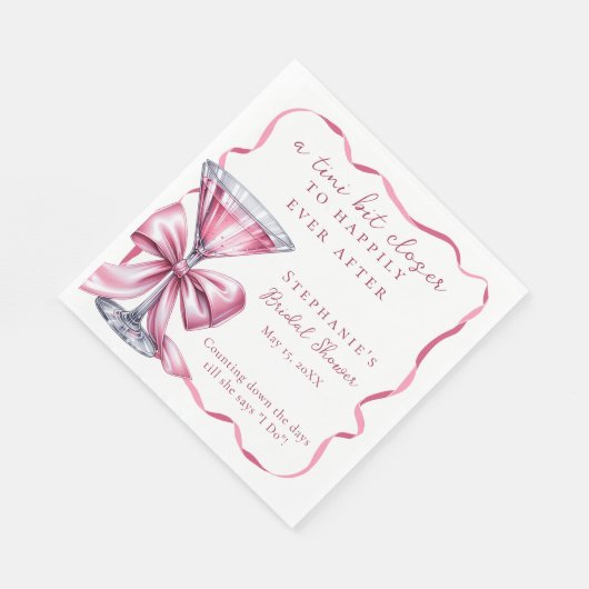 Een klein beetje dichterbij Chic Pink Martini Brui Servet (Hoek)