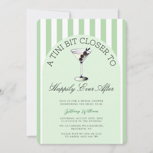 Een klein beetje dichterbij Cocktail Green Vrijgez Kaart (Voorkant)