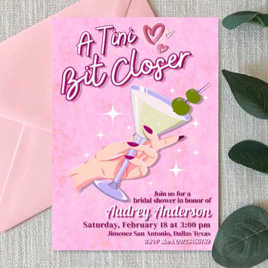 Een klein beetje dichterbij Martini Vrijgezellenfe Kaart