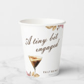 Een klein beetje Espresso Martini Bruidsdiner Papieren Bekers (Achterkant)