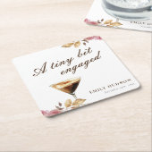 Een Klein Beetje Espresso Martini Bruidsfeest Kartonnen Onderzetters (Schuin)