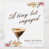 Een Klein Beetje Espresso Martini Bruidsfeest Wijn Etiket (Enkel label)