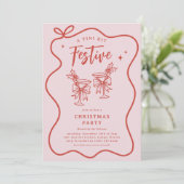 Een klein beetje feestelijke pret Doodle Kerstfees Kaart (Staand voorkant)