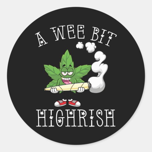 Een klein beetje hoog-Iers grappig St. Patrick's D Ronde Sticker (Voorkant)