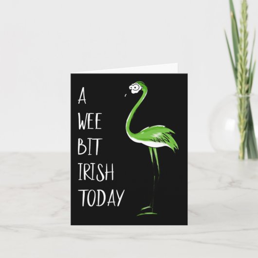 Een klein beetje Iers vandaag Flamingo St. Patrick Kaart (Voorkant)