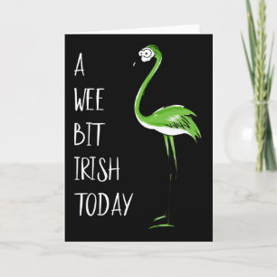 Een klein beetje Iers vandaag Flamingo St Patricks Kaart