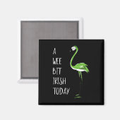 Een klein beetje Iers vandaag Flamingo St Patricks Magneet (Voorkant / Achterkant)