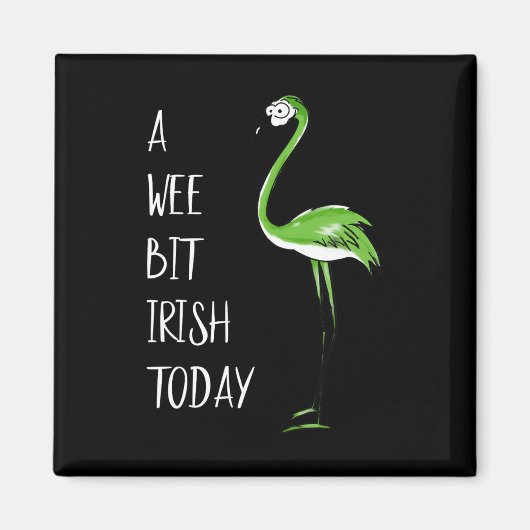 Een klein beetje Iers vandaag Flamingo St Patricks Magneet (Voorkant)
