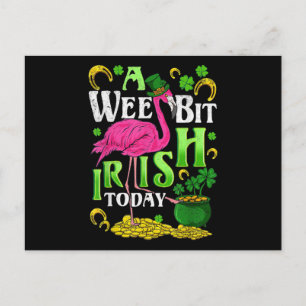 Een klein beetje Iers vandaag St. Patricks Dag Fla Briefkaart