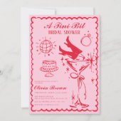 Een klein beetje modern Wavy Scribble Vrijgezellen Kaart (Voorkant)