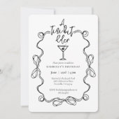 Een klein beetje ouder Black Wavy Border verjaarda Kaart (Voorkant)