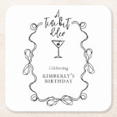 Een klein beetje ouder Black Wavy Border verjaarda Kartonnen Onderzetters (Voorkant)