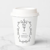 Een klein beetje ouder Black Wavy Border verjaarda Papieren Bekers (Voorkant)