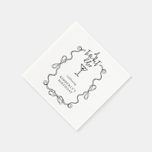 Een klein beetje ouder Black Wavy Border verjaarda Servet (Hoek)