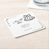 Een klein beetje ouder Bow Cake verjaardagsfeestje Kartonnen Onderzetters (Schuin)