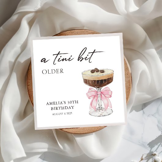 Een klein beetje ouder Chic Martini verjaardagsfee Servet