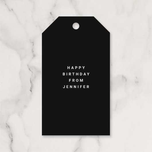 Een klein beetje ouder cocktail verjaardagsfeestje cadeaulabels (Achterkant)