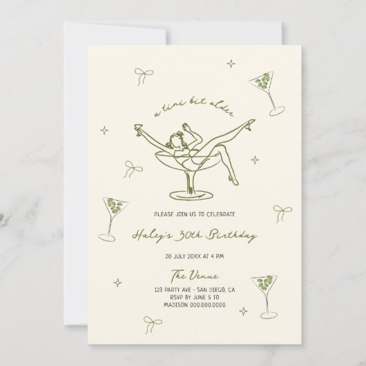 Een klein beetje ouder eigenzinnige hand getekend  kaart (Voorkant)