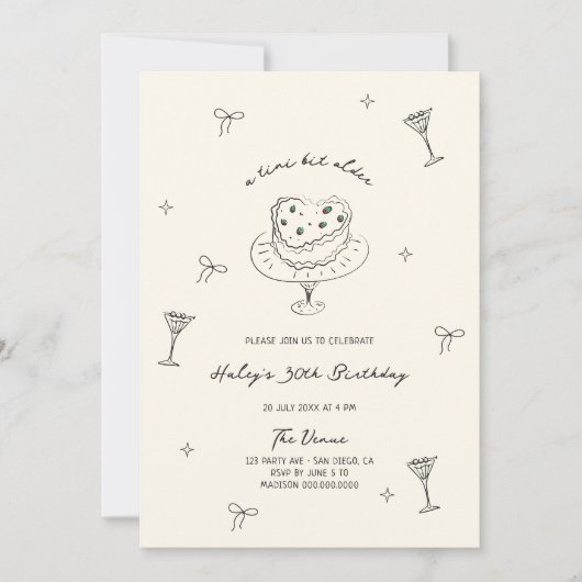 Een klein beetje ouder eigenzinnige hand getekend  kaart (Voorkant)