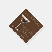 Een klein beetje ouder espresso martini themafeest servet (Hoek)