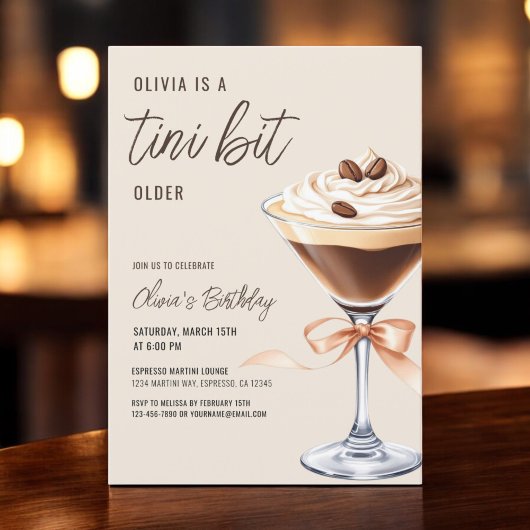 Een klein beetje ouder Espresso Martini Verjaardag Kaart
