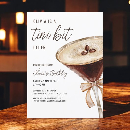 Een klein beetje ouder Espresso Martini Verjaardag Kaart