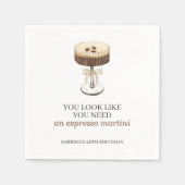 Een klein beetje ouder Espresso Martini Verjaardag Servet (Voorkant)