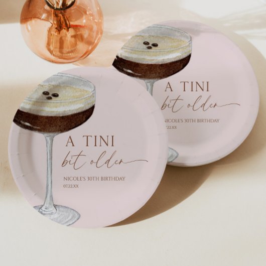 Een klein beetje ouder Expresso Martini verjaardag Papieren Bordje