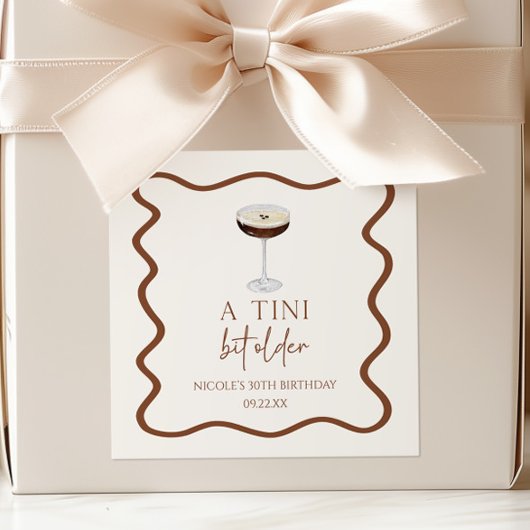 Een klein beetje ouder Expresso Martini verjaardag Vierkante Sticker