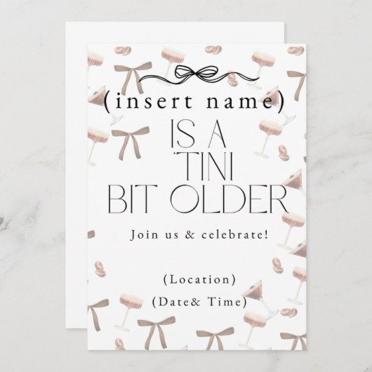 Een klein beetje ouder kaart (Voorkant / Achterkant)