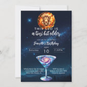 Een klein beetje ouder Leo Zodiac Martini verjaard Kaart (Voorkant)