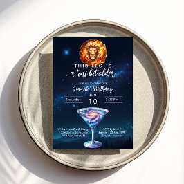 Een klein beetje ouder Leo Zodiac Martini verjaard Kaart