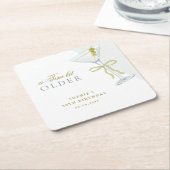 Een klein beetje ouder Martini cocktail verjaardag Kartonnen Onderzetters (Schuin)