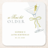 Een klein beetje ouder Martini cocktail verjaardag Kartonnen Onderzetters (Voorkant)