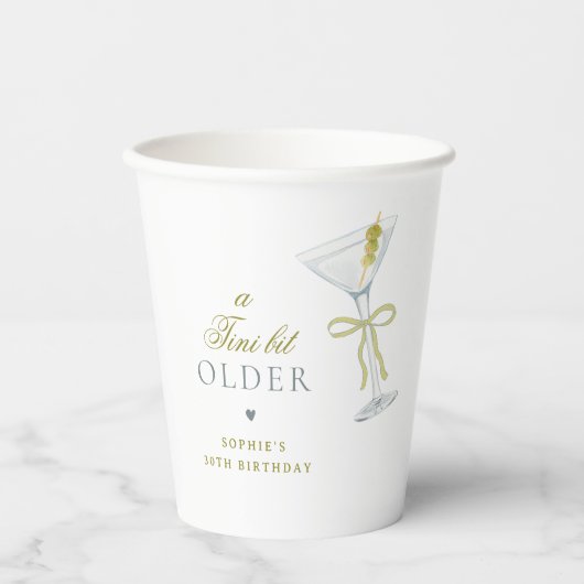Een klein beetje ouder Martini cocktail verjaardag Papieren Bekers (Voorkant)