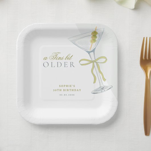 Een klein beetje ouder Martini cocktail verjaardag Papieren Bordje