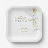 Een klein beetje ouder Martini cocktail verjaardag Papieren Bordje (Voorkant)