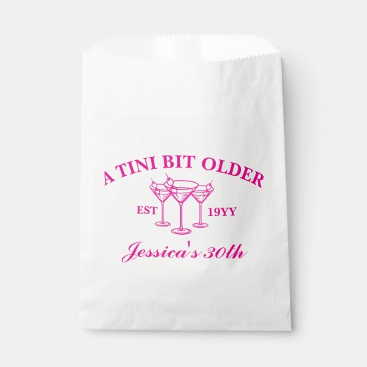 Een klein beetje ouder Martini Custom verjaardagsf Bedankzakje (Voorkant)